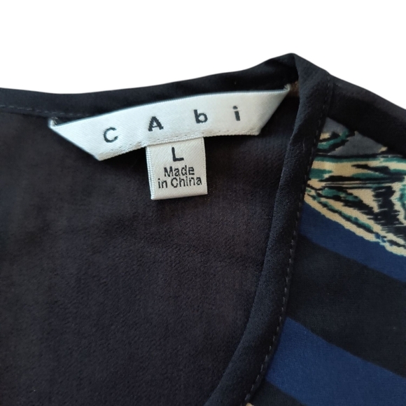 CAbi Sleeveless Semi-Sheer Blouse Size L - Picture 6 of 6